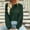 Green, variant on Women's 2025 Fall Casual Puff Long Sleeve Waffle Knit Pullover Tops Trendy Backless Crewneck Loose Tshirt Blouses