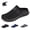 Black, variant on Men's Slip on Mule Sneakers Backless Breathable Mesh Walking Shoes Summer Orthotic Comfort Wide Width Non Slip Slippers Casual Work Garden Slippers