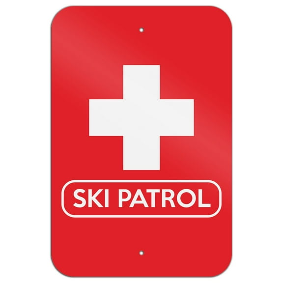 Ski Patrol with Cross Home Business Office Sign