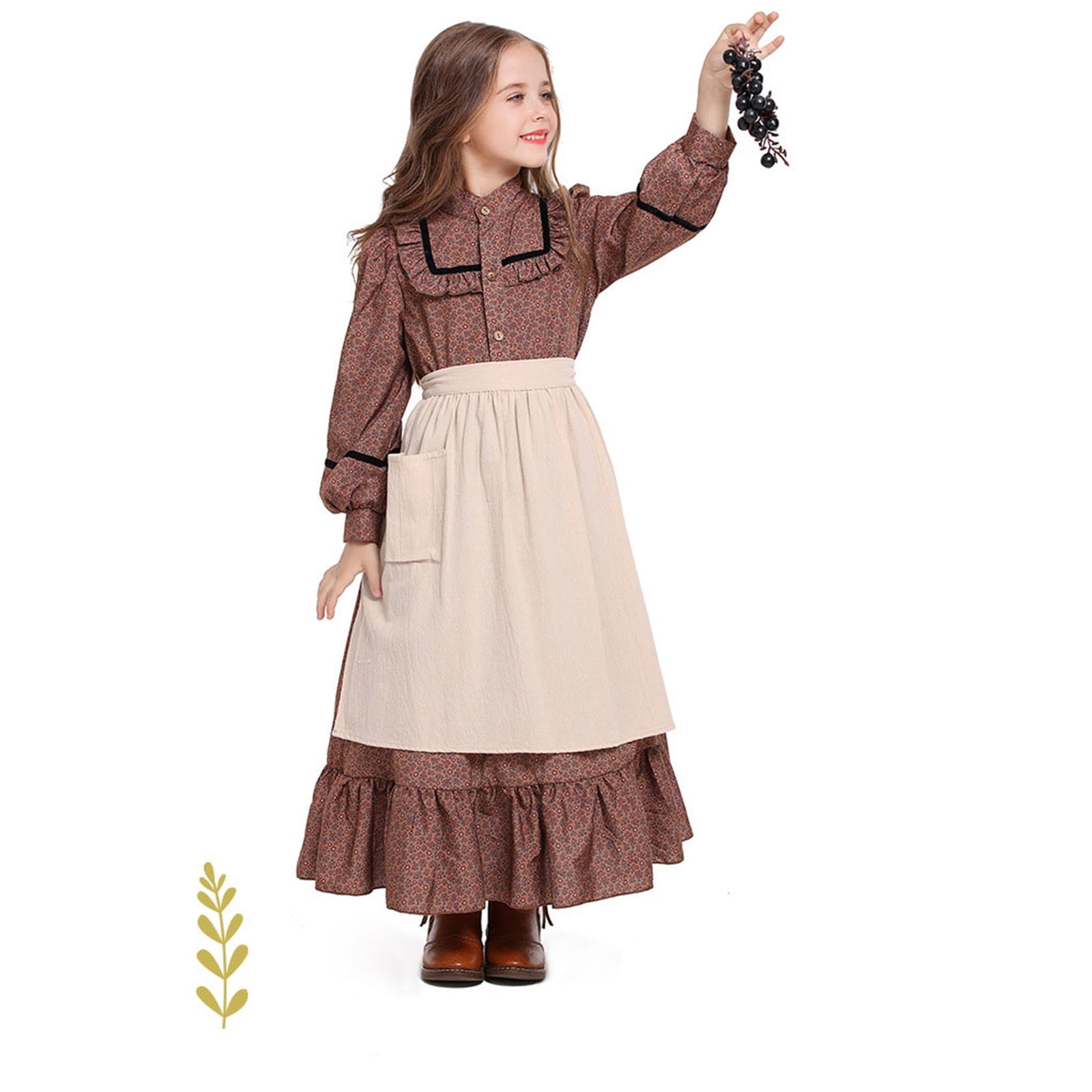 LNMQLPDBS Princess Dress Up for Girls 7-8 Black Halloween Dress White Vintage Dress Princess Girl Long Sleeve Dress Cute Girl Clothes Girls 12-18