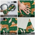 thumbnail image 4 of XMXT Non-Slip Polyester Bathroom Rugs Kitchen Door Mat, Tiger Pink Leaves Print Machine Washable Bath Mats Rug for Kitchen Shower Bathtub Decor, 15.7 x 23.6 inches, 4 of 9