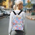 thumbnail image 7 of FORMRS Mini Backpack Purse for Women Travel Daypack Casual Shoulder Bag, Pink Daisy, 7 of 7