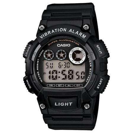 Digital Watch Countdown Timer - Casio W735H W735HB Men's Vibration Alarm Chronograph Countdown Timer Watch (W735H-1AV)