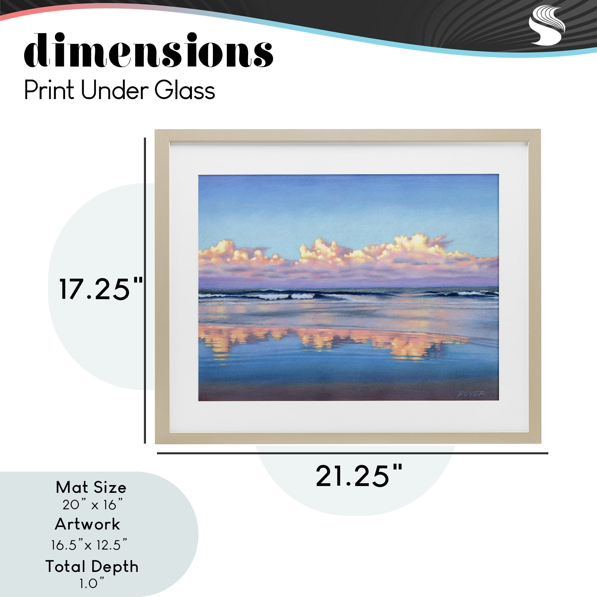 Stupell Industries Cloud Illusions Reflection Birch Framed Print Under Glass, design by Susy Boyer