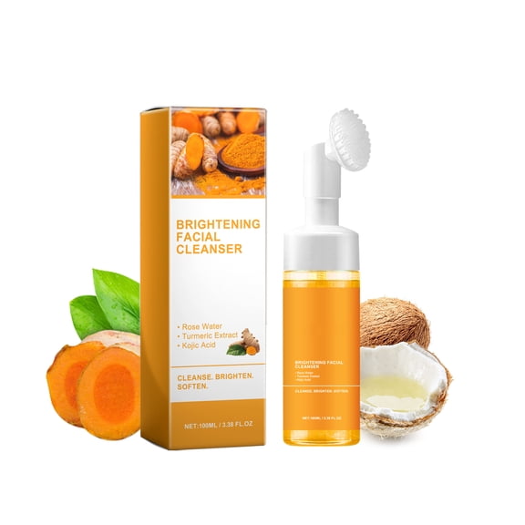 Alvantor Foaming Facial Cleanser, Daily Face Wash with Turmeric Hyaluronic Acid and Ceramide for All Skin, 3.38fl.oz