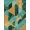 Teal Orange Gold, Pattern 7, variant on ODIKA 8'x10' Washable Area Rug Non-Shedding, Easy Care, Turquoise Flowing Veined Featuring Interlocking Ripples Orange for King Size Bedroom Under Bed, Master Suite