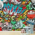 thumbnail image 2 of Idea4wall 8pcs Mural Vibrant Neon Spray Paint Typography Graffiti & Street Art Pop Stick Wallpaper Removable Wall Murals Large Wall Stickers for Home Decoration, 132"x192", 2 of 5