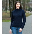 thumbnail image 3 of SAOL Aran Cable Knitted Irish Sweater 100% Soft Merino Wool Fisherman Pullover Women's Jumper Made in Ireland, 3 of 5