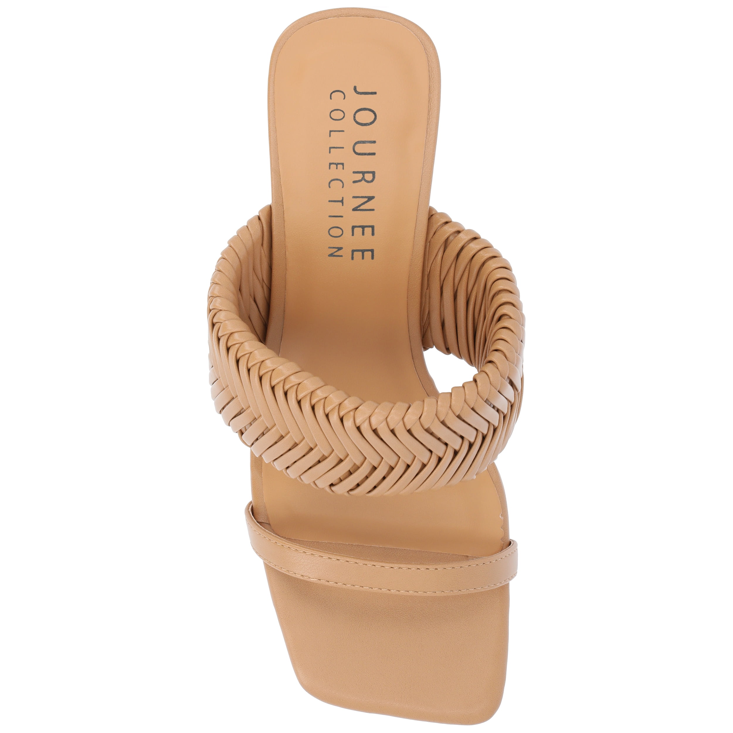 Journee Womens Monyka Woven Slip On Sandals
