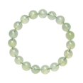 thumbnail image 1 of Pulsera de perlas redondas de prehnita natural de 8 mm para mujeres y hombres, 1 of 1