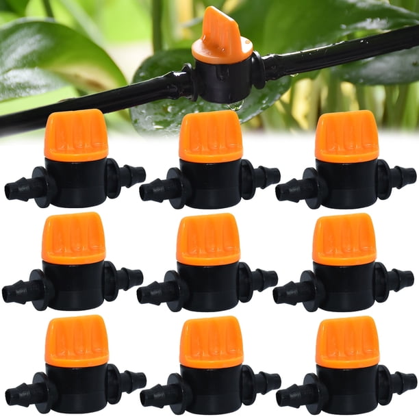 Micro 4/7 mm 1/4 Manguera de riego de jardín con púas Válvula de control de flujo de agua Sistema de riego por goteo Accesorios para mangueras de jardín Accesorios para conectores, Versalles