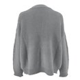 thumbnail image 4 of Wang6 Womens Chunky Plus Size Cardigan Sweaters Fall Pink Open Front Knit Sweater Long Sleeve Knitted Tops Causal V Neck Solid Outwear Grey XXL, 4 of 5