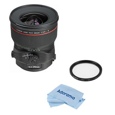 TS-E 24mm f/3.5L II Tilt-Shift Lens, Bundle with ProOptic 82mm Multi Coated UV Slim Filter, Cleaning Cloth