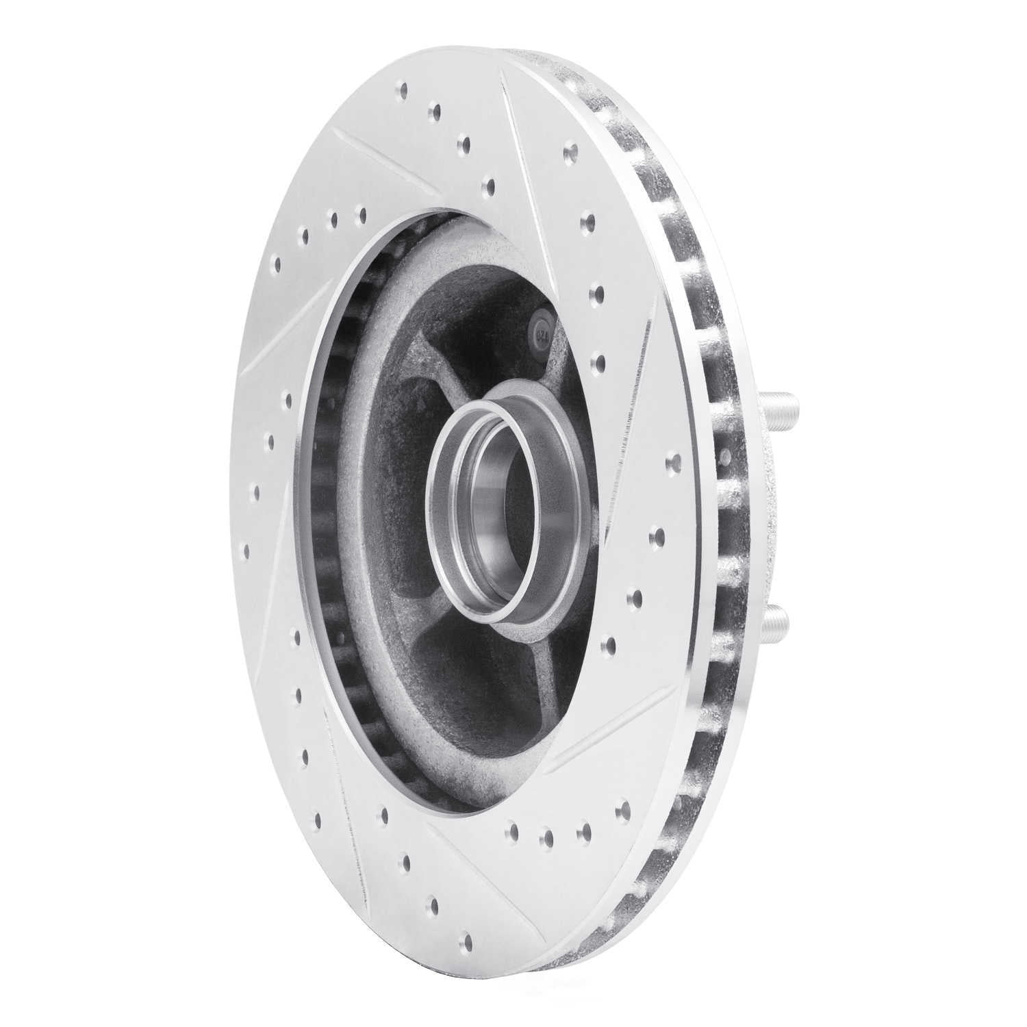 Dynamic Friction Company 631-54006L DFC Brake Rotor - Drilled And Slotted - Silver