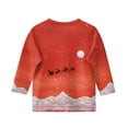 thumbnail image 3 of Long Sleeve Crew Neck Pullover Top for Girls with Glitter Bow and Snowflake Print for Holiday and Casual Wear, 3 of 4
