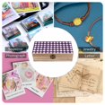 thumbnail image 5 of 7.9×2.3 In Wooden Boxes Durable Easy To Use Dustproof Prevent Slippery Delicate And Cabinet Violet Retro Houndstooth_2, 5 of 8