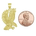 thumbnail image 3 of 925 Sterling Silver Yellow Gold Plated 1mm Cable Chain Necklace w/ Flying Eagle Pendant Charm, 3 of 4