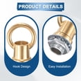 thumbnail image 2 of Uxcell 4-Pack Tuerca de Ojo de Elevación, Carga Máxima de 5kg, Ganchos de Accesorio de Luz M10 de 14mm para Colgar Lámpara Candelabro [Oro Francés], 2 of 6