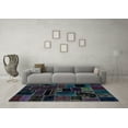 thumbnail image 3 of Ahgly Company Indoor Rectangle Patchwork Light Blue Transitional Area Rugs, 7' x 9', 3 of 4