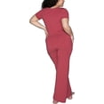 thumbnail image 2 of Vanity Fair Women's Beyond Comfort Modal Pajama Set, Short Sleeve, Sedona Heather, 2XL, 2 of 4