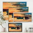thumbnail image 4 of Designart 'Boat At The Lake During Evening Glow I' Nautical & Coastal Framed Canvas Wall Art Print, 4 of 5