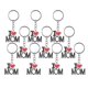 thumbnail image 4 of Llavero Juego De 10 Llaveros De aleación Con Forma De Corazón Con Colgante De Metal De Diseño Familiar Para Llaves Y Decoración De Bolsos, Paquete Múltiple De Llaveros Para, 4 of 7