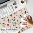 thumbnail image 4 of Long Mouse Pads for Desk,Beige Cow Heart Pattern Desk Mats on Top Of Desks, Desk Mouse Pad Extra Large with 3mm Non-Slip Base and Stitched Edge for Gaming,Office,Work,Home 31.5"x11.8", 4 of 6