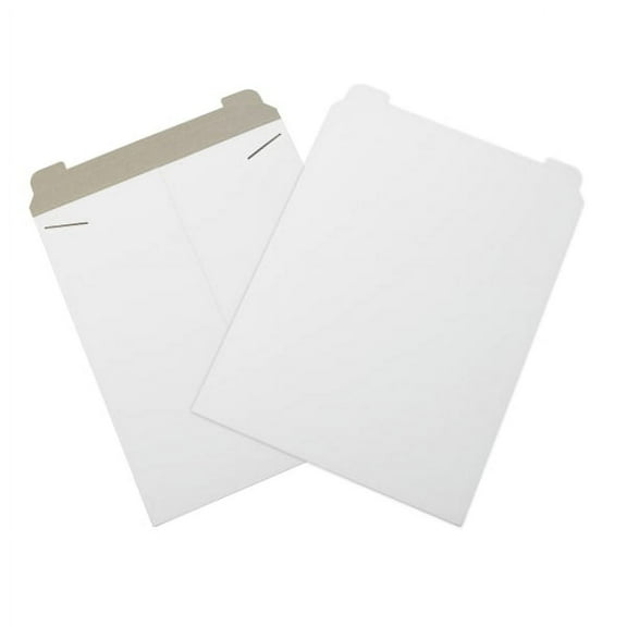 Office Depot® Brand Stayflats Mailers, 17" x 21", White, Box Of 100