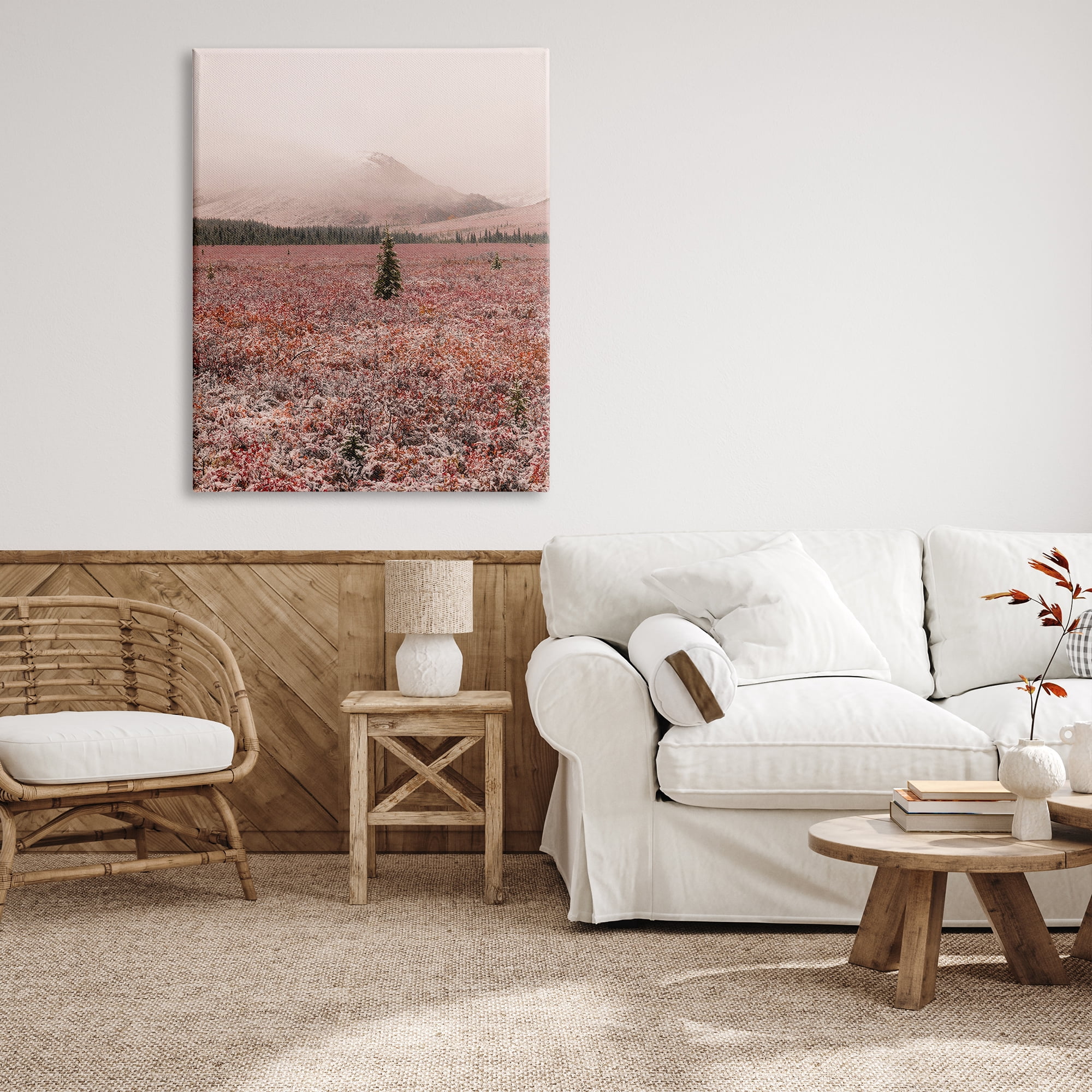 Stupell Industries Tree in Foggy Landscape Landscape Photography Gallery Wrapped Canvas Art Print Wall Art, 36 x 48