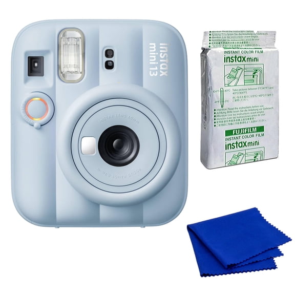 Fujifilm Instax Mini13 Instant Film Camera (Frost Blue) Bundle with Additional Accessories