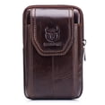 thumbnail image 1 of Men Leather Belt Pouch Waist Bag Fanny Pack Phone Pouch with Belt Loop, 1 of 7