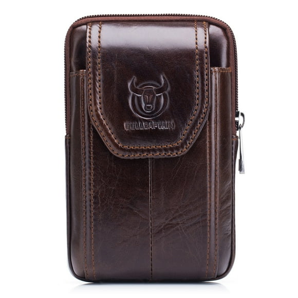 Riñonera Riñonera de cuero para hombre, riñonera, riñonera, funda para teléfono con trabilla para ci BULLCAPTAIN Riñonera