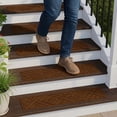 thumbnail image 5 of TierraVerde 4 Pack 10 x 36" Diamond Weave Stair Tread Decorative Stepping Panels, Brown, 5 of 11