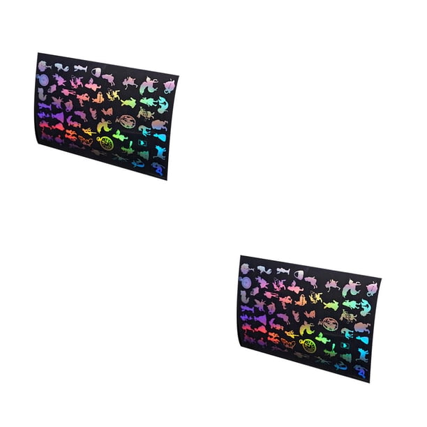 Bewildely Pegatinas transparentes con múltiples patrones, hermosas calcomanías para diario, manualidades coloridas, decoración de uñas, dibujos Caricatura 1 2piezas Bewildely CBP353482