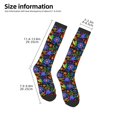 thumbnail image 2 of Balery Colorful Floral Calcetines novedosos Calcetines deportivos Calcetines hasta la rodilla Calcetines de algodón Calcetines originales y geniales, 2 of 6