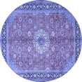 thumbnail image 1 of Ahgly Company Indoor Round Persian Blue Traditional Area Rugs, 3' Round, 1 of 4