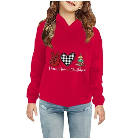 

Herrnalise Toddler Boys Christmas Sweatshirts Hoodies Christmas Prints Pullover Tops Kids Hooded Sweaters Xmas Outerwear