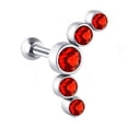 thumbnail image 4 of Pendientes de acero inoxidable con forma de hueso de oreja y diamantes checos de Europa y Estados Unidos, adornos con perforaciones, hebilla de múltiples diamantes, 4 of 4