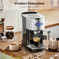 thumbnail image 4 of FREE VILLAGE Espresso Machine 20 Bar, Compact Espresso Coffee Maker with Milk Frother Steam Wand, Expresso Coffee Machines with 45 OZ Removable Water Tank for Cappuccino, Latte, Home, 4 of 11