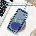 thumbnail image 4 of Casetego for Samsung Galaxy A16 5G Case,Glow in The Dark Three Layer Heavy Duty Shockproof Protection Hard Plastic Bumper+Soft Silicone Protective Case,Blue Rose, 4 of 8