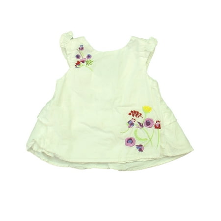 

Pre-owned Ruffle Butts Girls White | Flowers Blouse size: 6-12 Months
