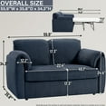 thumbnail image 3 of 55.9'' Pull Out Sofa Bed, Full Size Sleeper Sofa, 2-in-1 Sleeper Sofa Couch Bed with Pullout Bed, Loveseat Sofa, Convertible Sofa Bed for Living Room, Bedroom, Apartment (Grey), 3 of 8