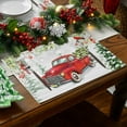 thumbnail image 2 of 4PCS Christmas Cotton and Linen Placemats,Christmas Decorations, for Wedding Party Holiday Kitchen Dining Room Daily Decor, 2 of 5