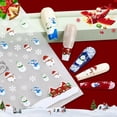 thumbnail image 3 of Pegatinas autoadhesivas para uñas, 12 diseños, ambiente navideño, muñeco de nieve, copo de nieve, Papá Noel, ciervo, Wapiti, 3 of 4