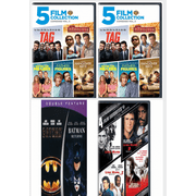 Assorted Multi-Feature Collections 4 Pack DVD Bundle: 5 Movies: Comedy Collection, 25 Mystery Classics, 2 Movies: Batman / Batman Returns, 4 Movies: Lethal Weapon Collection