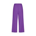 thumbnail image 4 of Womens Cotton Linen Capri Pants Casual Elastic High Waist Capris Pants with Pockets Active Workout Gym Running Athletic Pants, 4 of 5