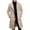 Khaki, variant on Mens Trench Coat Slim Fit Notched Collar Fall Winter Single Breasted Pea Coat Warm Soft Overcoat