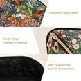 thumbnail image 5 of FORMRS Makeup Bag Travel Cosmetic Organizer for Women Fold Flat Zipper Pouch with Handle, White Floral Garden, 5 of 8