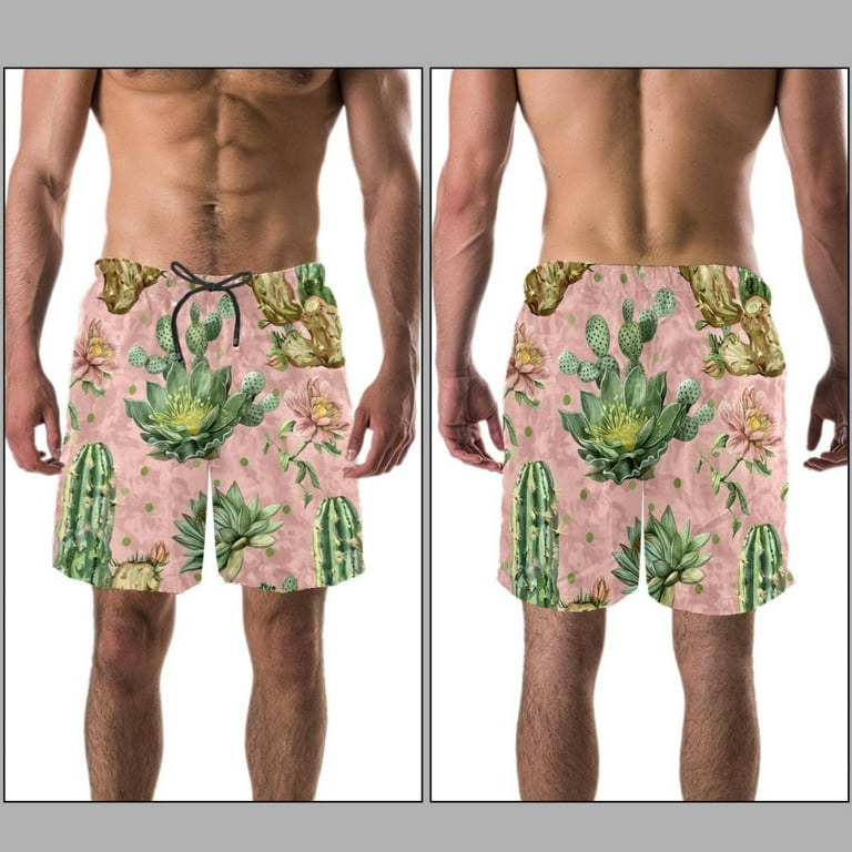 Swim Trunks Men Men Swim Trunks Swimming Shorts for Men Cactus Cartoon Men s Swim Trunks Walmart