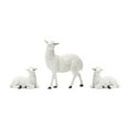 thumbnail image 2 of deevoka 3x Mini Sheep Statue Artwork White Lamb Sculpture for Patio Desk Living Room, 2 of 9